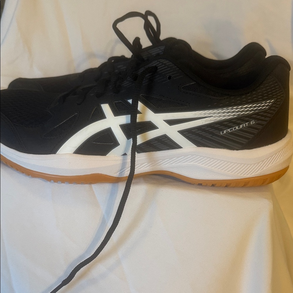 Asics Upcourt 6 Black and White Athletic Shoes